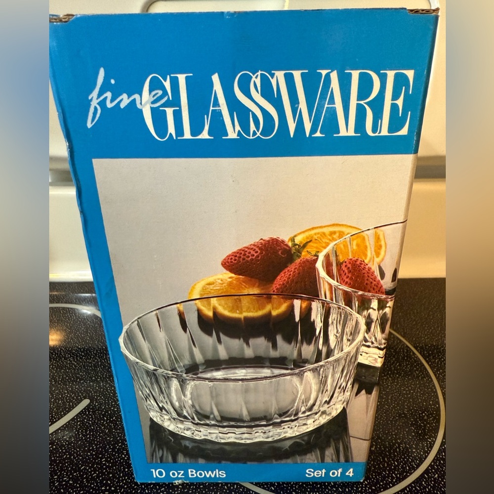 Fine Glassware 10oz Bowls Set Of 4 I Do Have 2 Boxes Of Them So A Set Of 8